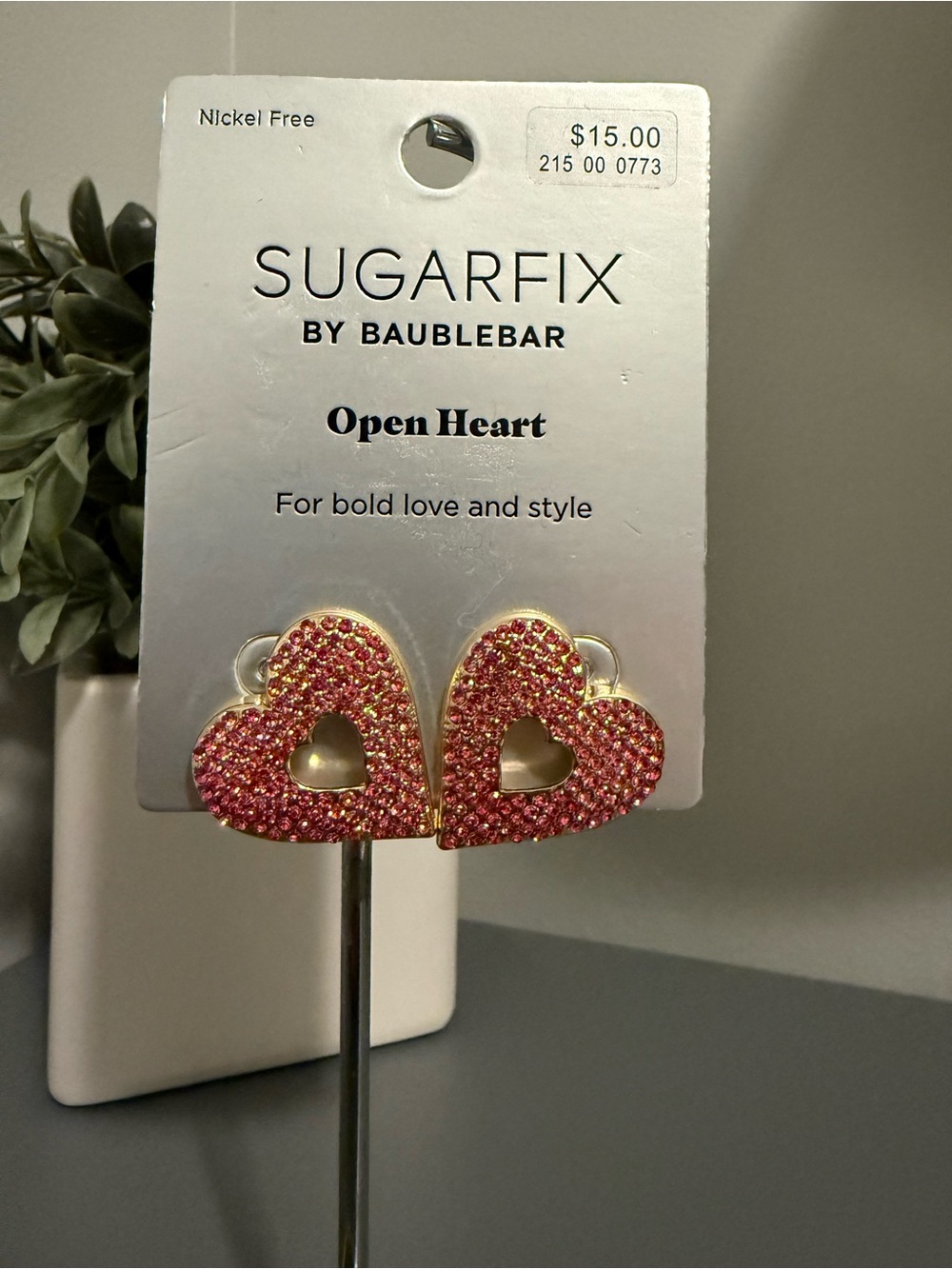 3/$25 Sugarfix by Baublebar Open Heart Earrings